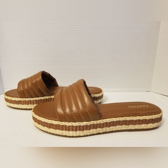 Kaanas wicker/cane slides/sandals - Picture 1 of 6